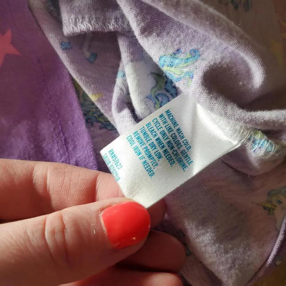 Extremely Me Casual Purple Unicorn Tie Waist Dress Size Large 10-12 - Picture 3 of 10